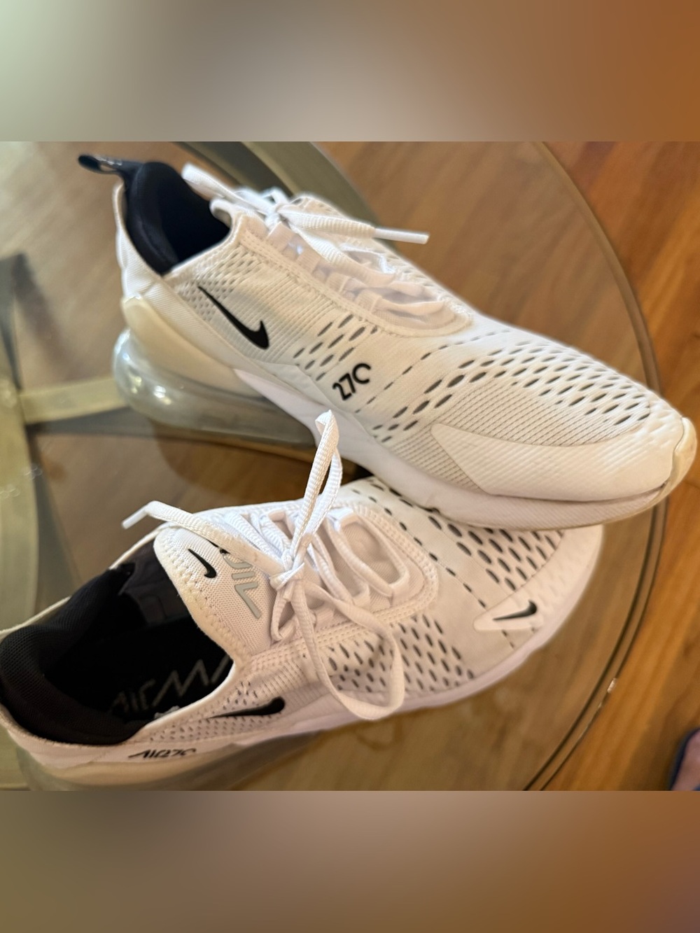 Nike Women’s Air Max 270 White/Black Sneakers - Picture 5 of 8